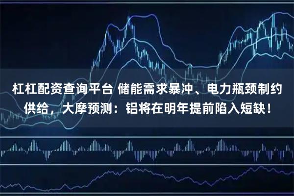 杠杠配资查询平台 储能需求暴冲、电力瓶颈制约供给，大摩预测：铝将在明年提前陷入短缺！